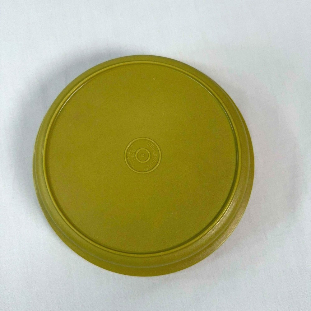Vintage Tupperware Seal N Serve Bowl 1206 1207 Avocado Green 7" Storage